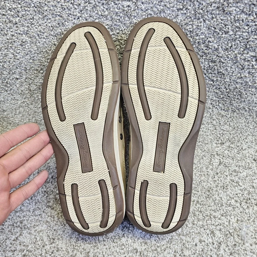 Tommy Bahama Captain‎ Mens Size 10M Leather Casual Boat Shoes Tan